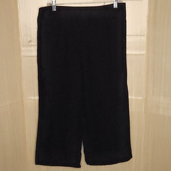 Counterparts Black Linen Feel Capri Pants 12 - Picture 4 of 8